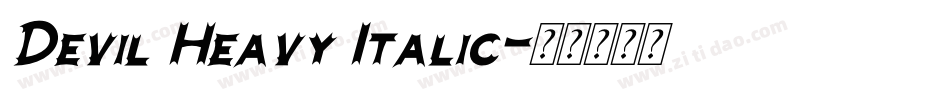 Devil Heavy Italic字体转换